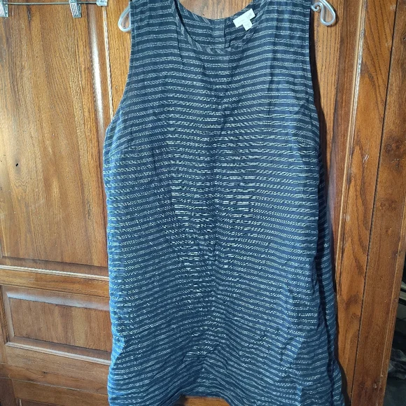 J.Jill Linen Striped Sleeveless Dress